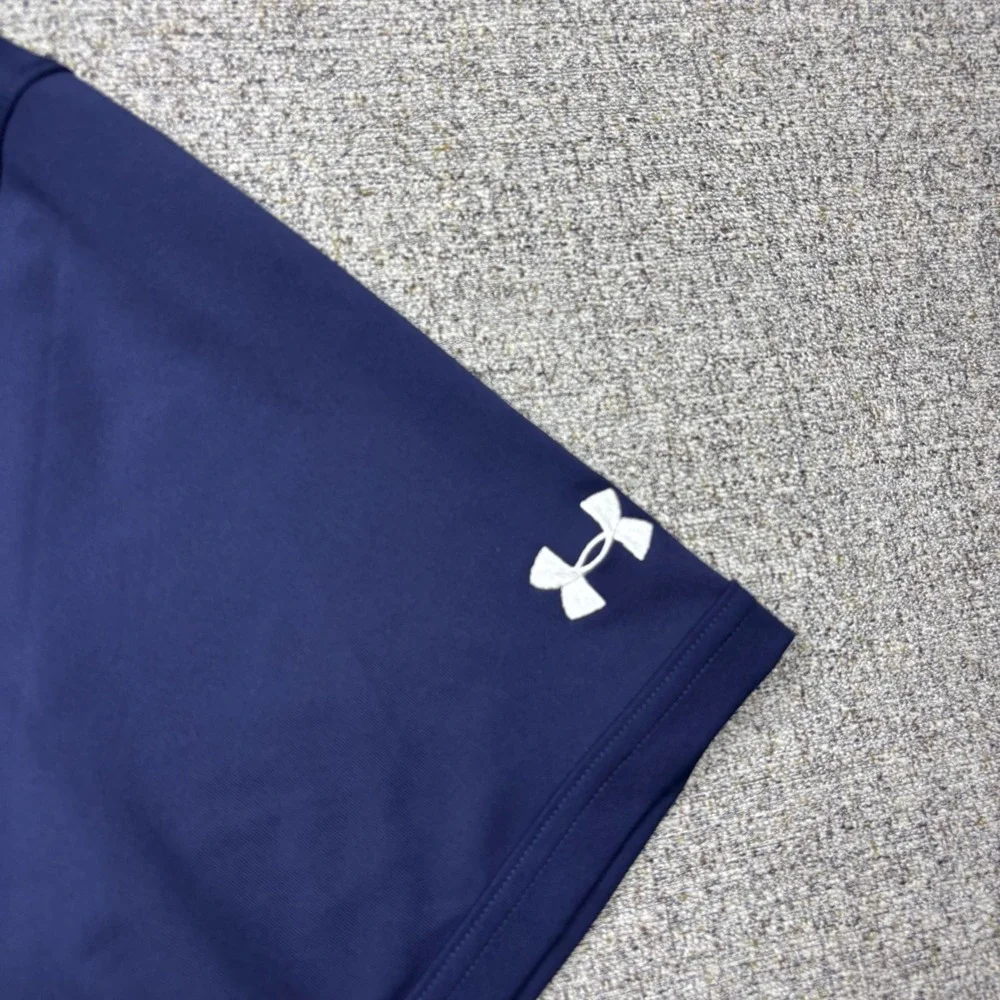 Under Armour Mens XXL Navy Blue HeatGear Loose Fit Short Sleeve Polo Shirt